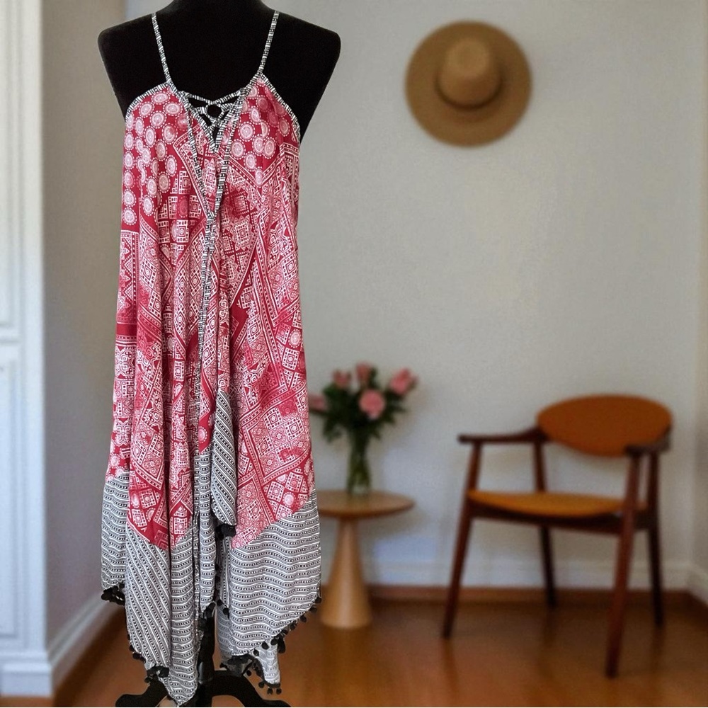 💖 Vibrant Handkerchief Dress/Cover-Up 💖